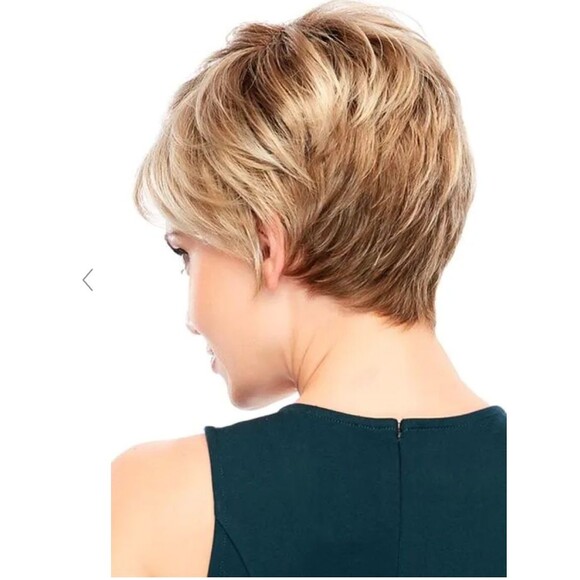 Jon Renau Wig Mono Allure 5370 Color 24B22 Creme Brulee Blonde Pixie Cut - Picture 4 of 4